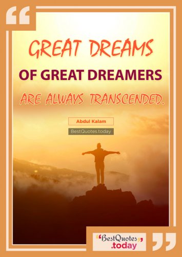 Dream Quote By A.P.J. Abdul Kalam 