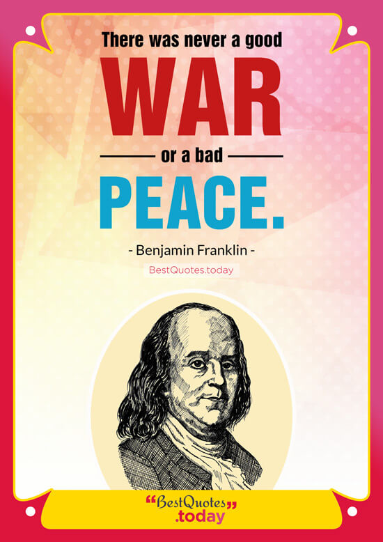 Peace and Philosophy quote by Benjamin Franklin