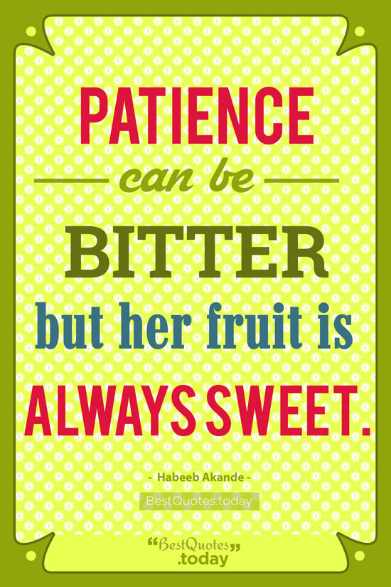 Patience Quote by Habeeb Akande