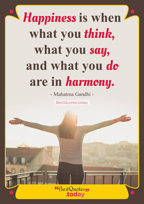 Happiness Quote by Mahatma Gandhi 