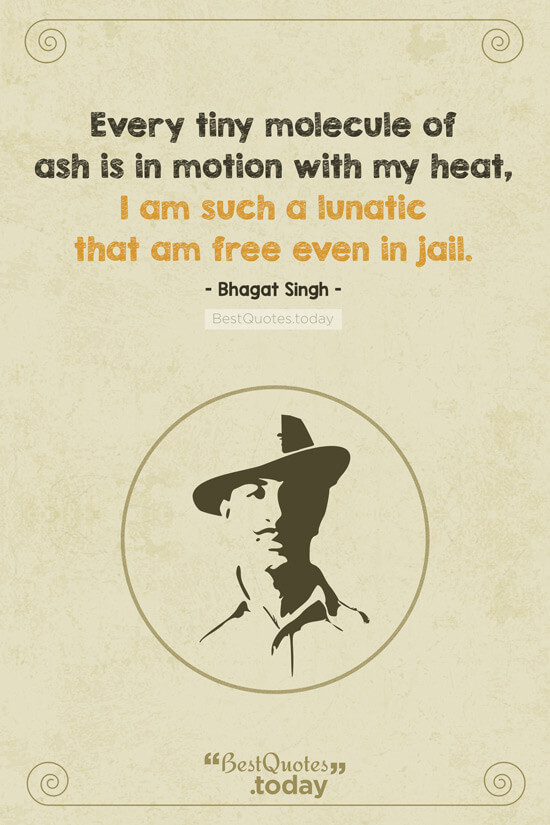Freedom Quote by Bhagat Singh