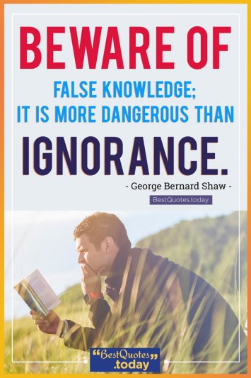 Knowledge Quote by George Bernard Shaw