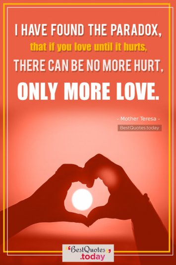 Love Quote by Mother Teresa