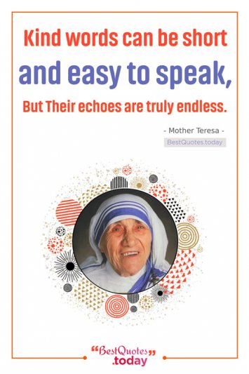 Kindness Quote by Mother Teresa