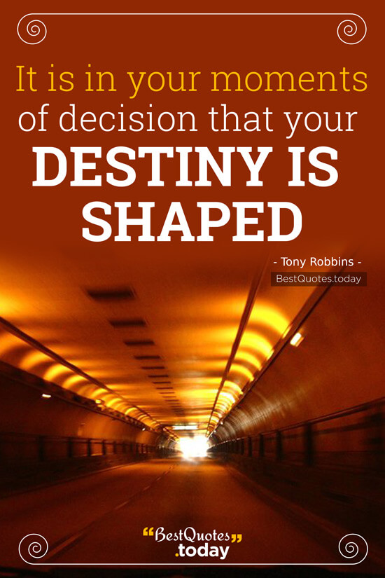 Destiny Quote by Tony Robbins