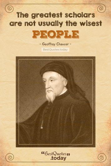 Intelligence Quote by Geoffrey Chaucer