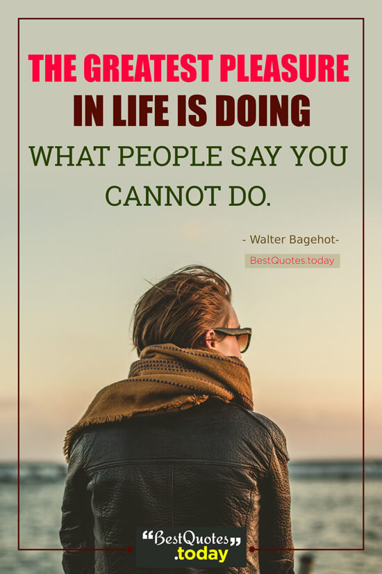 Life Quote by Walter Bagehot