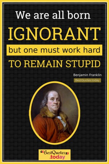 Work & Knowledge Quote by Benjamin Franklin