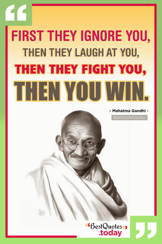 Motivational & Inspirational Quote by Mahatma Gandhi